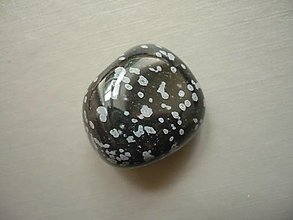 Minerály - Troml. - obsidián vločkový 25 mm, č.8f - 15844906_