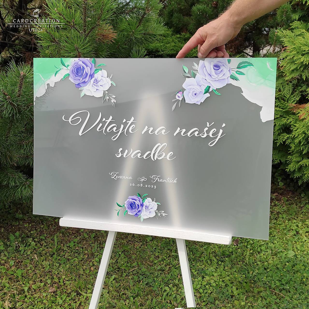 Svadobná uvítacia tabuľa UT024
