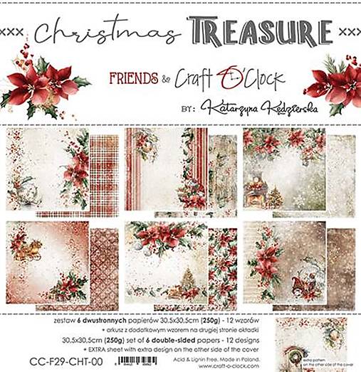  - Scrapbook papier Christmas Treasure 12 x 12 - 15847069_