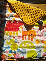 Detský textil - Zoo deka s minky - 15845851_