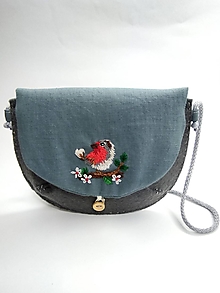Detské tašky - Vyšívaná dievčenská kabelka (Vtáčik) - 15845221_