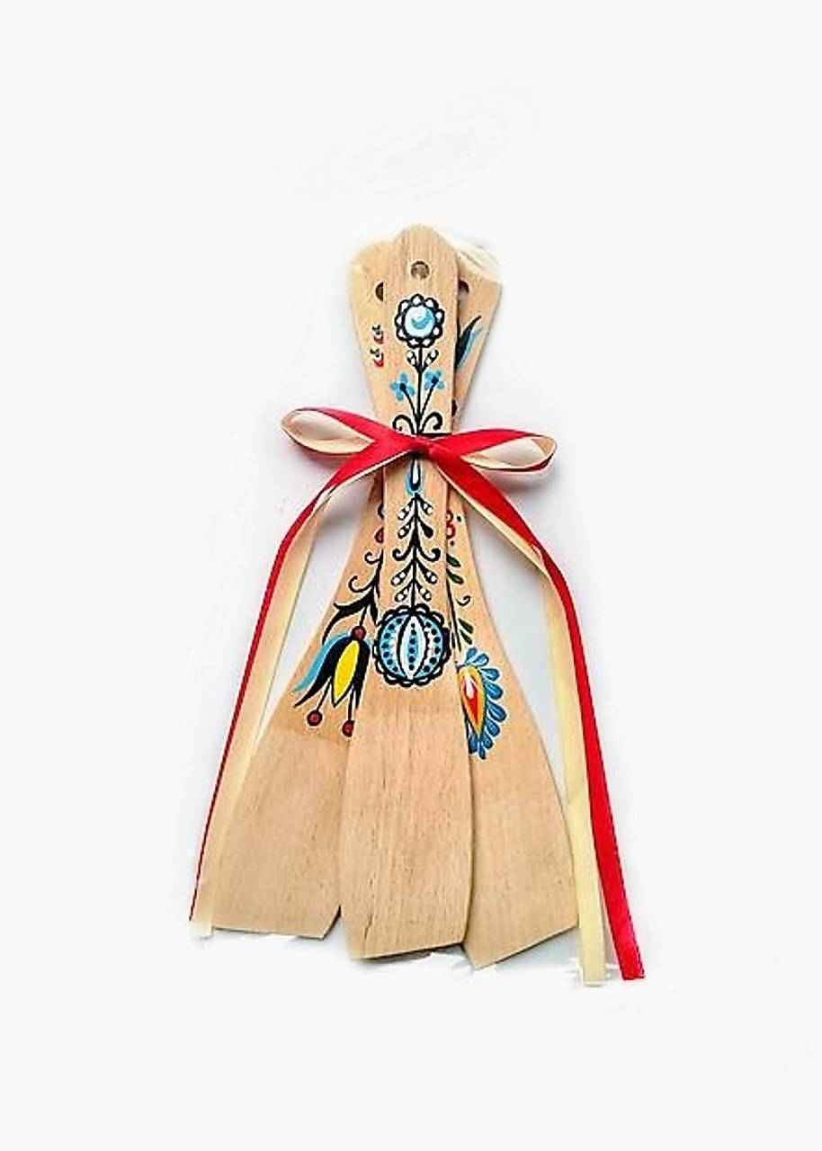 Vareška s maľbou (Sada, 3 varešky v darčekovom balení (stuha+ menovka))