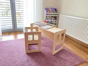 Hračky - Stôl + kresielko  (Lakovaná) - 15845842_