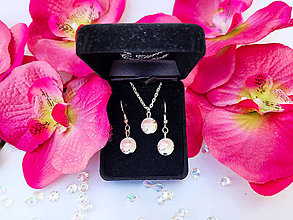 Sady šperkov - Porcelánová súprava šperkov Sakura (Set náhrdelník + náušnice) - 15846450_