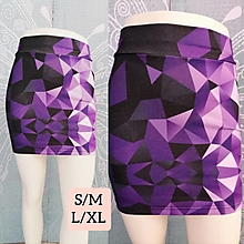 Sukne - Dámská sukně fialové obrazce - 15845416_