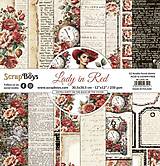 Papier - Scrapboys scrapbook papier 12x12 Lady in Red - 15847711_