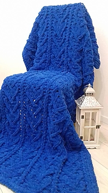 Úžitkový textil - Puffy prikrývka v kráľovskej modrej - 15847820_