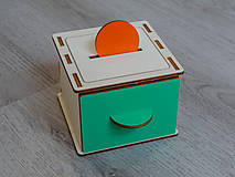 Hračky - Montessori drevená vkladačka 3v1 (Ružová) - 15848000_