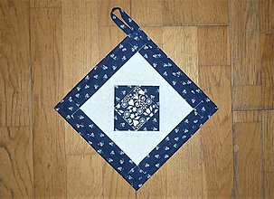Úžitkový textil - Chňapka modrotlačová (č. 4) - 15850220_