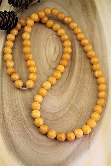 Náhrdelníky - citrínový krištál náhrdelník dlhý - 15849404_