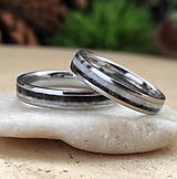 Prstene - Snubné oceľové prstene s magnezitom a regalitom - 15851099_