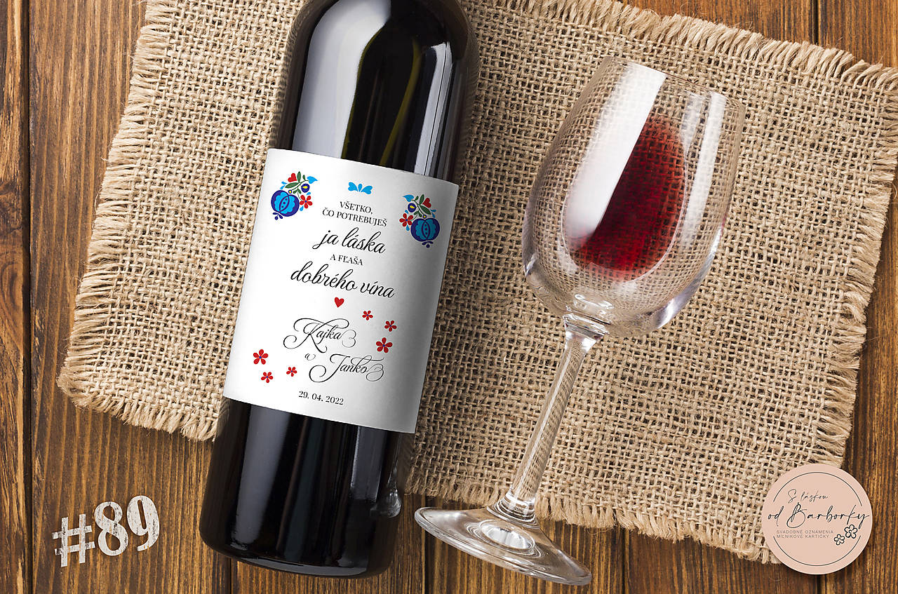 Lepiaca etiketa na alkohol #89