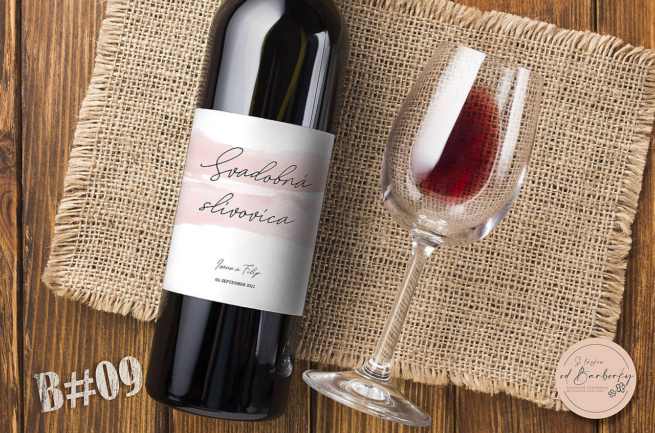 Lepiaca etiketa na alkohol B#09