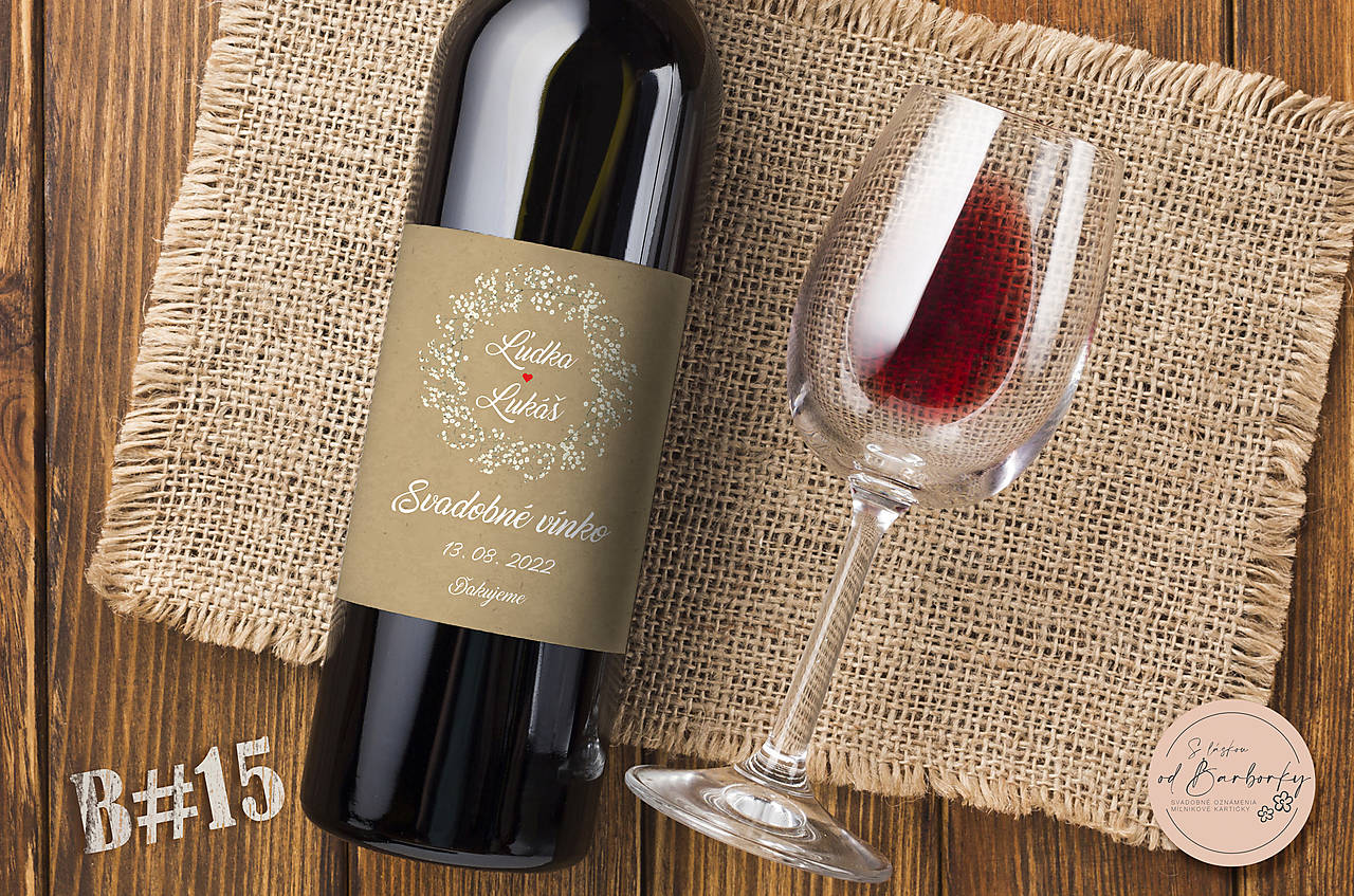 Lepiaca etiketa na alkohol B#15