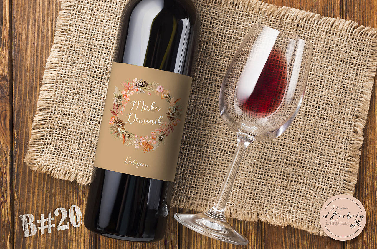 Lepiaca etiketa na alkohol B#20