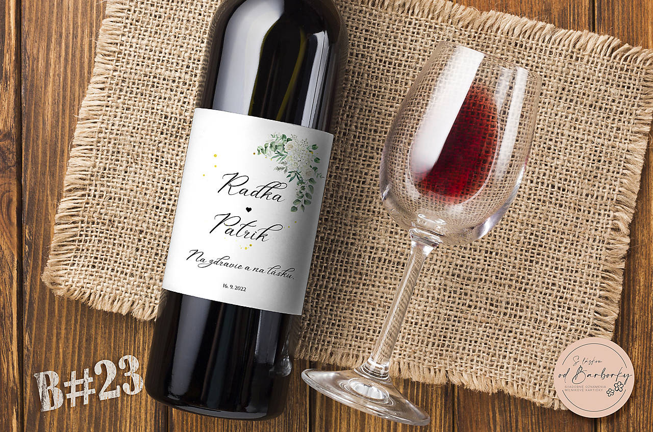 Lepiaca etiketa na alkohol B#23