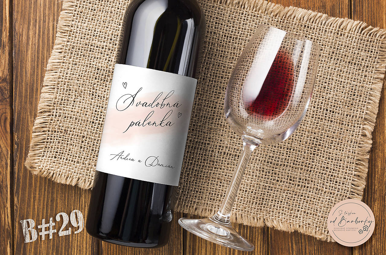 Lepiaca etiketa na alkohol B#29