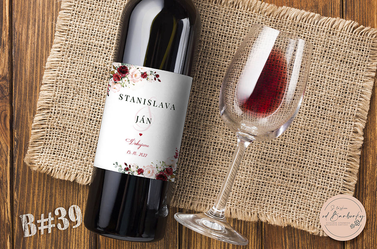 Lepiaca etiketa na alkohol B#39