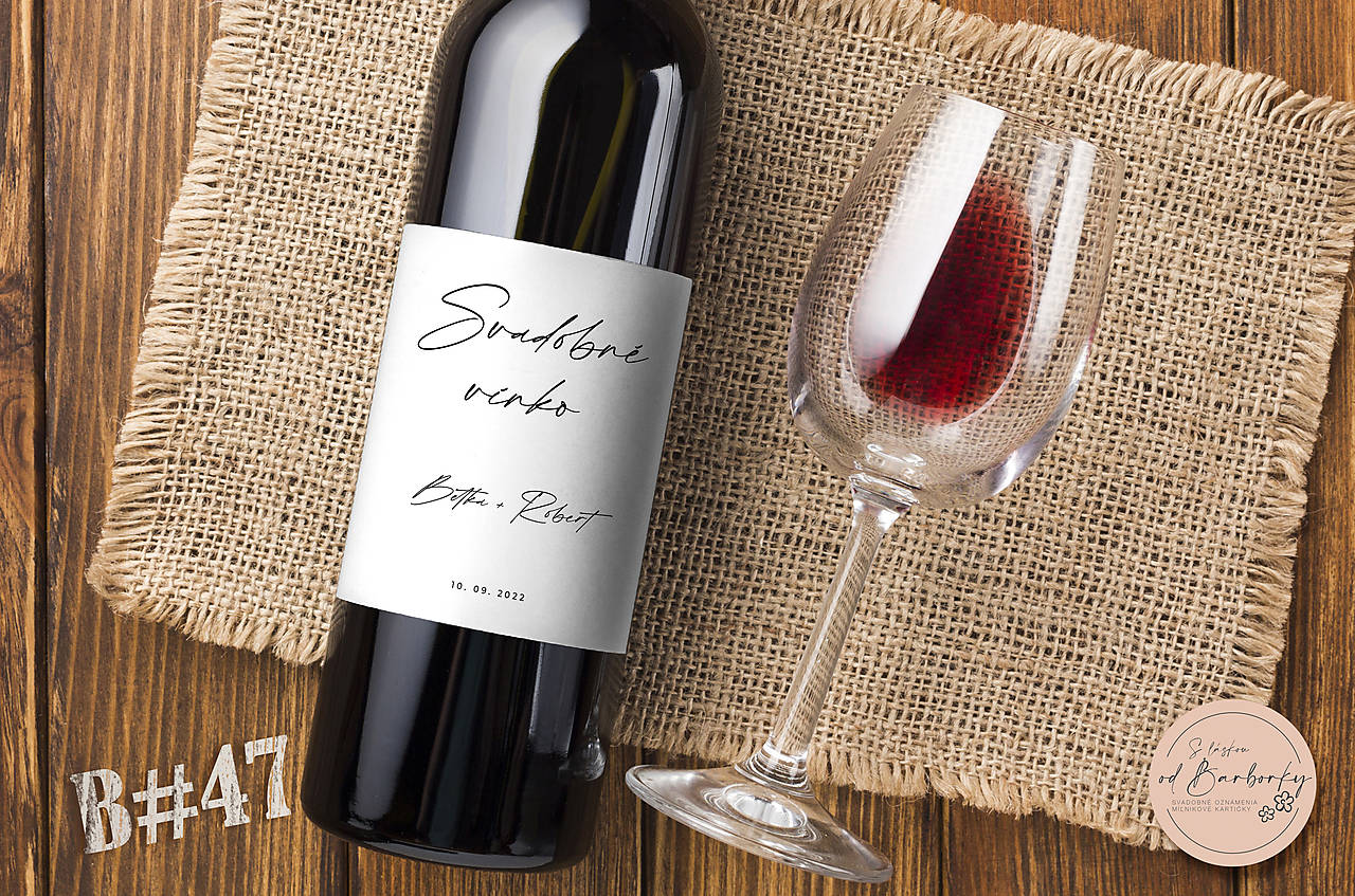 Lepiaca etiketa na alkohol B#47