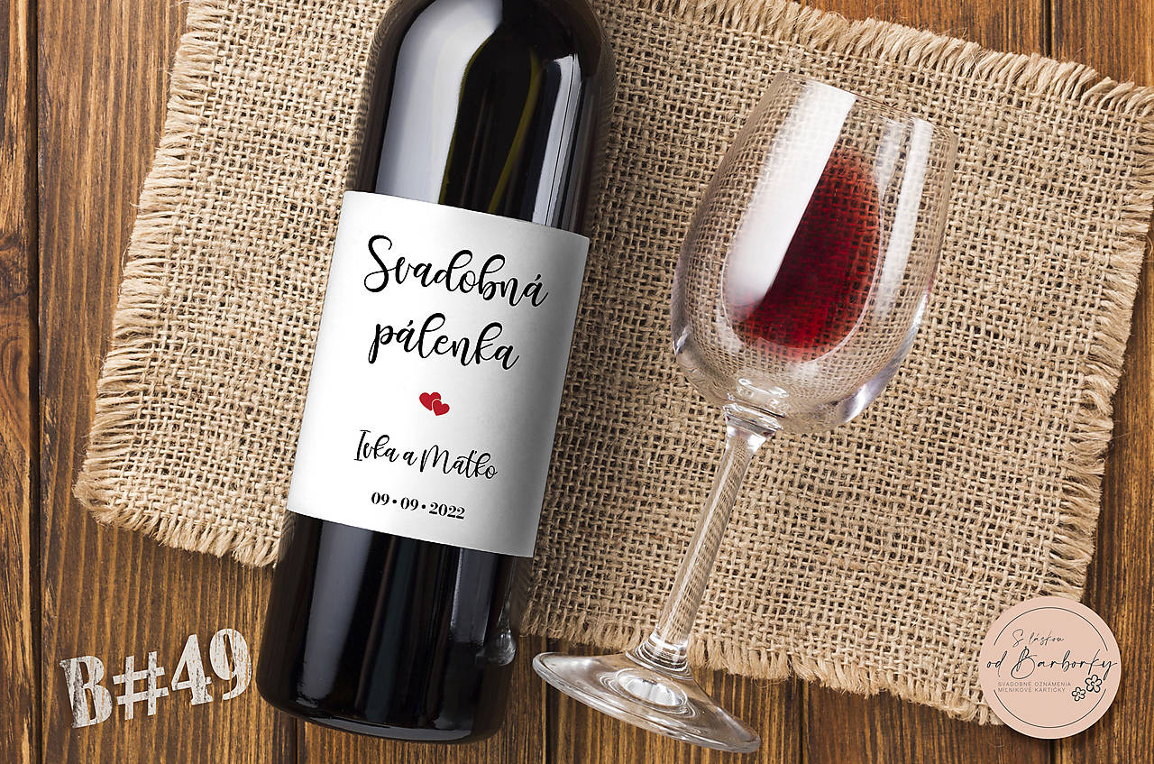 Lepiaca etiketa na alkohol B#49