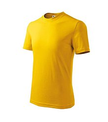 Polotovary - Detské tričko BASIC žltá 04 - 15852137_