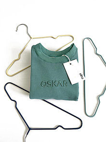 Detské oblečenie - Detská mikina s menom OSKAR - old green - 15852243_