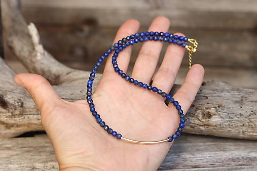 Náhrdelník - choker - lapis lazuli