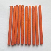 Polotovary - Drevené tyčinky 6,3cm (oranžová-10ks) - 15854733_