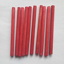 Polotovary - Drevené tyčinky 6,3cm (červená-10ks) - 15854734_