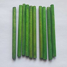 Polotovary - Drevené tyčinky 6,3cm (zelená-10ks) - 15854738_