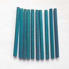 Polotovary - Drevené tyčinky 6,3cm (modrá-10ks) - 15854739_