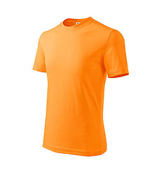 Polotovary - Detské tričko BASIC mandarínková oranžová A2 - 15853017_