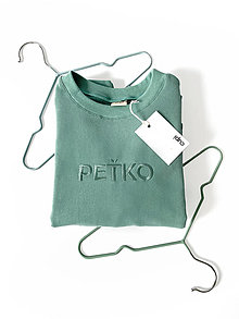Detské oblečenie - Detská mikina s menom PEŤKO - old green - 15854066_