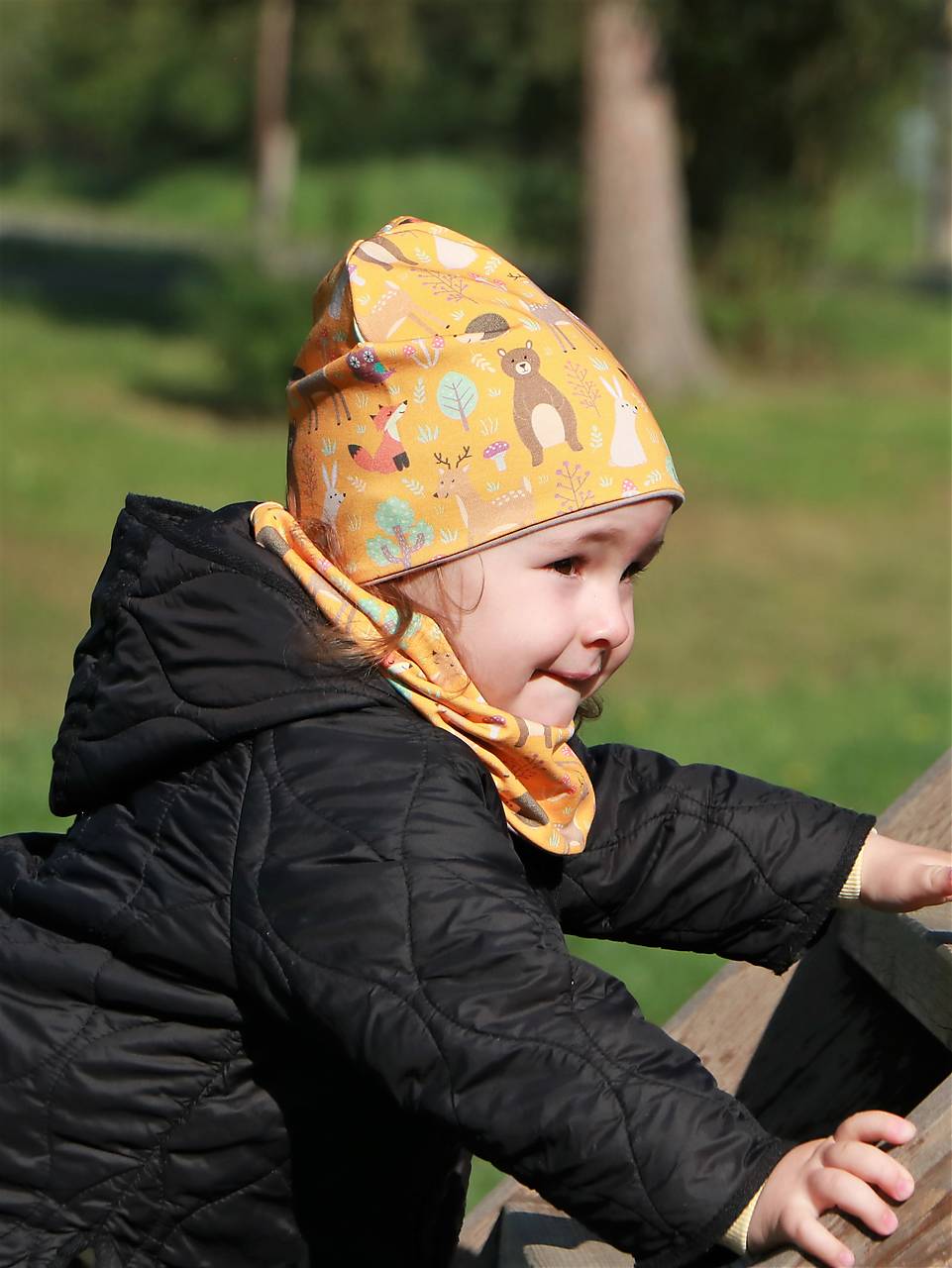 Zvieratká čiapka, nákrčník alebo set