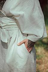 Kimoná - Kimono  wrap dress asimetric (100 - Čierna) - 15856426_