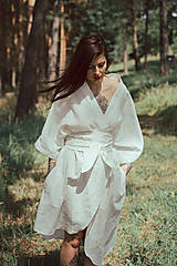Kimoná - Kimono  wrap dress asimetric (100 - Čierna) - 15856433_