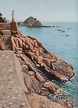 Obrazy - Obraz "Mesto Tossa de Mar, Španielsko" - 15856959_