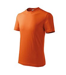 Polotovary - Detské tričko BASIC oranžová 11 - 15856051_