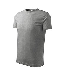 Polotovary - Detské tričko BASIC tmavosivý melír 12 - 15856057_