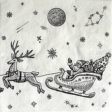 Papier - Bielo - čierne Vianoce - 15857657_