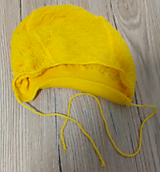 Detské čiapky - Žltá štrikovaná čiapka - 15856458_