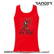 Topy, tričká, tielka - Tielko RANGER® - Vtipné motív MY COCK (Červená) - 15856738_