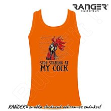Topy, tričká, tielka - Tielko RANGER® - Vtipné motív MY COCK (Oranžová) - 15856743_