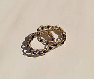 Prstene - Pletený korálkový prstienok - král'ovsky modrý - 15856832_