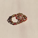 Prstene - Pletený korálkový prstienok - ružový meniaci - 15857000_
