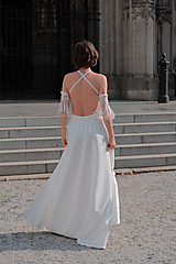 Šaty - Svadobné šaty v boho štýle - 15858324_