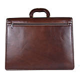 Pánske tašky - Veľká kožená aktovka v tmavo hnedej farbe s bohatou výbavou - 15858636_