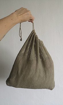 Úžitkový textil - Úložné vrecúška • eko-sieťky (6 – zelená, studenší odtieň) - 15859154_