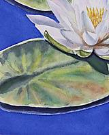 Grafika - Biely lotos.  Botanický akvarel - 15859027_