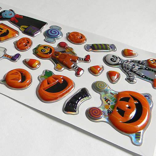 Papier - HALLOWEEN - samolepky - sada - 15858068_